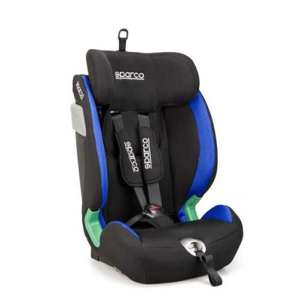 Sparco Siège enfant SK5000I Isofix NoirBleu iSize 76150cm ECER12903...