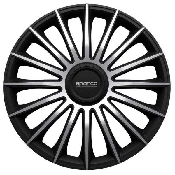 Jeu denjoliveurs Sparco 4 pièces Trévise 14 pouces noirargent