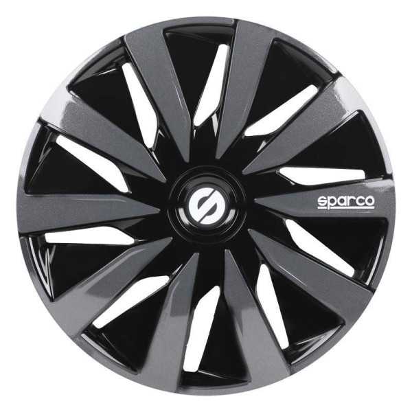 Jeu denjoliveurs Sparco 4 pièces Lazio 16 pouces noirgris