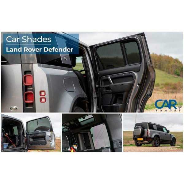 Set de Car Shades sur mesure pour Land Rover Defender D110 5portes ...