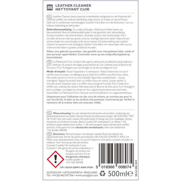 Nettoyant Cuir Autoglym 500ML | AUTOGLYM | Entretien Cuir