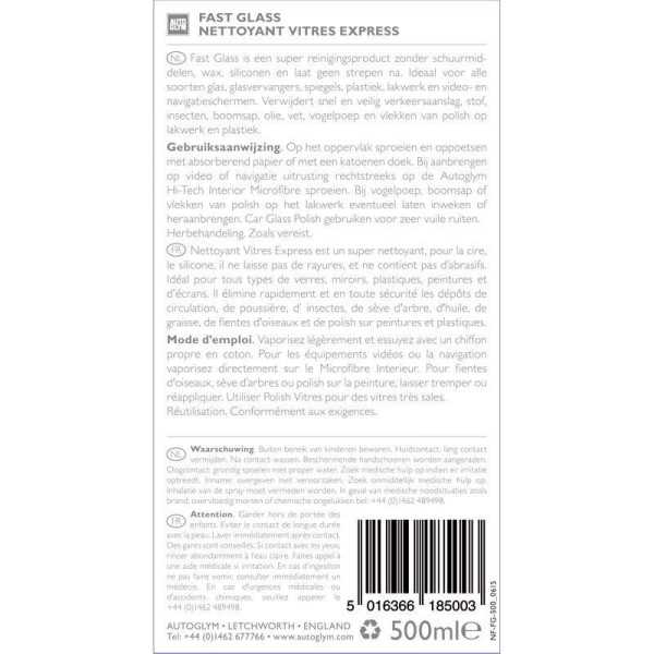 Verre Rapide Autoglym 500ML | AUTOGLYM | Nettoyant Vitre