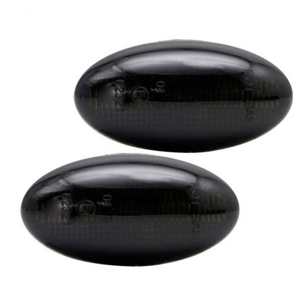 Set de Clignotants Latéraux LED sur mesure pour Peugeot modèles divers  Fumée  incl. Feux Dynamiques