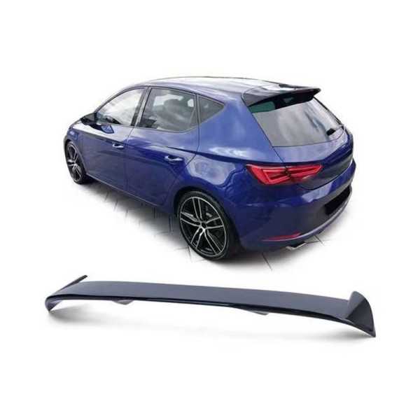Becquet de toit sur mesure pour Seat Leon 5F 5portes 20132020 ABS Noir Luisant