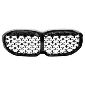 Grille de Calandre 'Diamond Type' Noir Luisant sur mesure pour BMW Série 1 F40 2019
