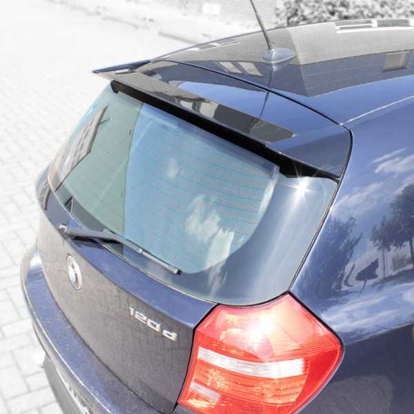 Becquet de toit sur mesure pour BMW Série 1 E81E87 35portes 20042011 ABS Noir Luisant