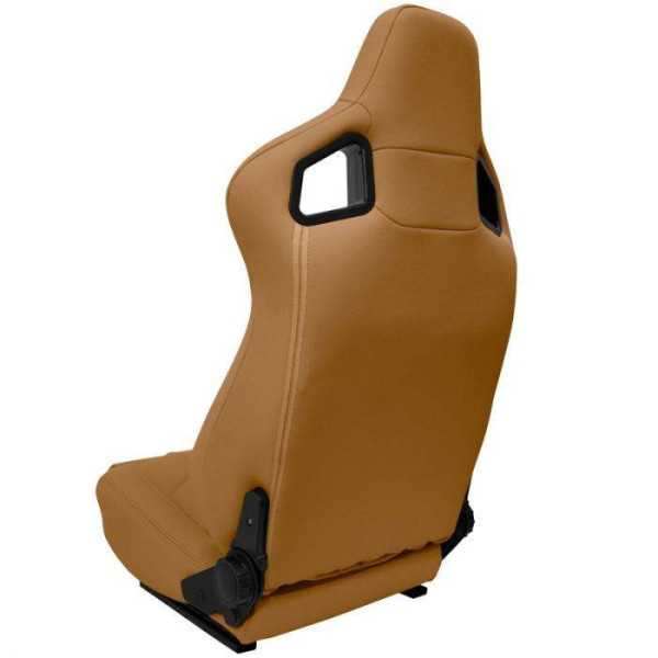 Siège baquet 'GK' Beige Simili Cuir Dossier régable incl. glissière...