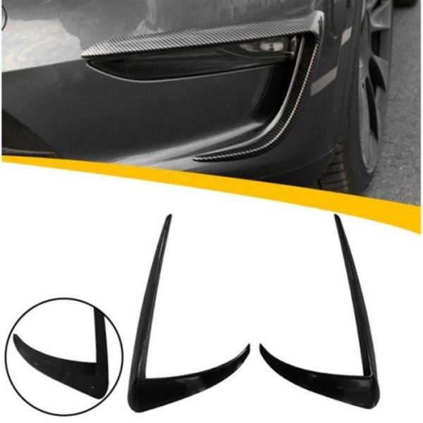Couvertures de feux antibrouillard sur mesure pour Tesla Model 3 2017 'Aero' ABS Noir luissant