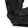 Siège baquet 'GT' Simili Cuir Noir + Tissu en motif à carreaux Jaun...