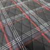 Siège baquet 'GT' Simili Cuir Noir + Tissu en motif à carreaux Roug...