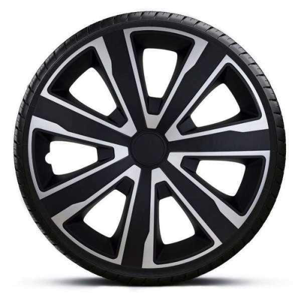 Jeu denjoliveurs de roue 4 pièces Tenzo 15 pouces argentnoir | Auto...