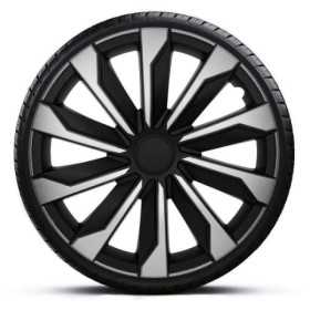 Jeu denjoliveurs de roue 4 pièces Typhoon 16 pouces argentnoir | Au...