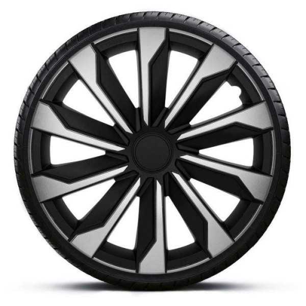 Jeu denjoliveurs de roue 4 pièces Typhoon 16 pouces argentnoir | Au...