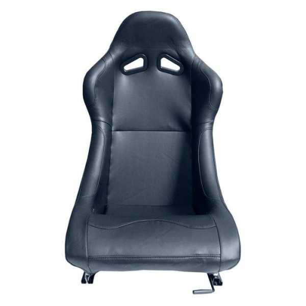 Siège baquet 'BW' - Cuir simili Noir - Dossier fixe - incl. glissiè...