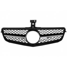 Grille avant pour Mercedes C W204 S204 2007-2014 Sport C63 Look Noir brillant