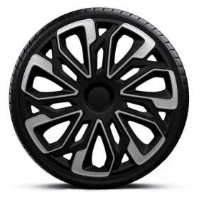 Jeu denjoliveurs 4 pièces Estoril 14 pouces argentnoir | AutoStyle ...