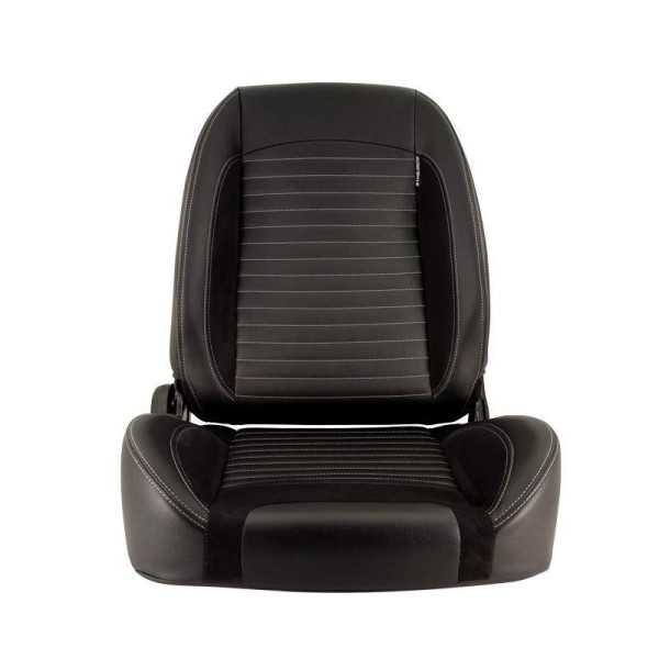 Siège sport Classic II Cuir synthétique noir Daim Coutures grises D...