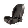 Siège sport Classic II  Cuir synthétique noir  Daim  Coutures grises  Dossier réglable du côté gauche  y compris les glissièr