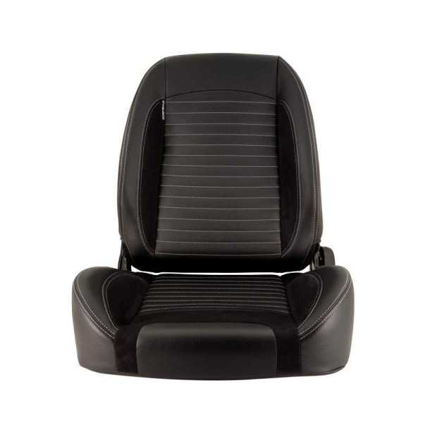Siège sport Classic II Cuir synthétique noir Daim Coutures grises D...