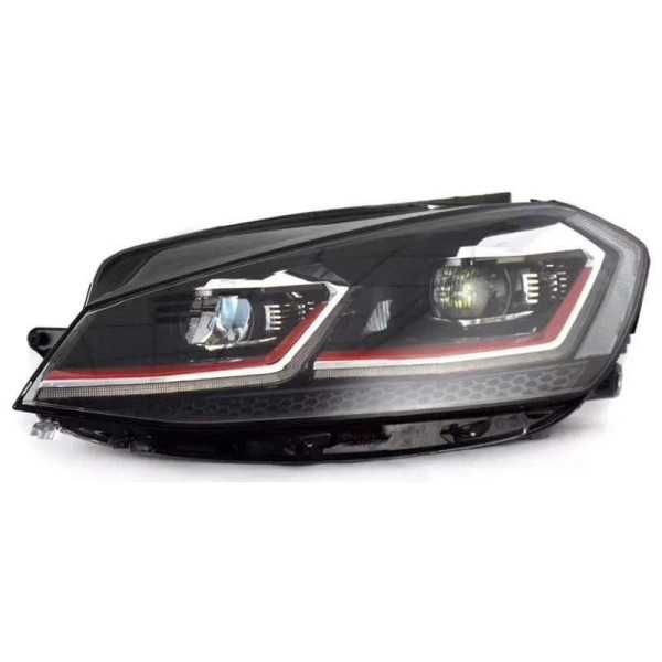 Jeu de phares 7.5Look pour Volkswagen Golf VII 20122017  NoirRouge  Y compris Dynamic Running Light