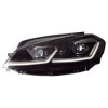 Jeu de phares 7.5Look pour Volkswagen Golf VII 20122017  Noir  Incluant Dynamic Running Light