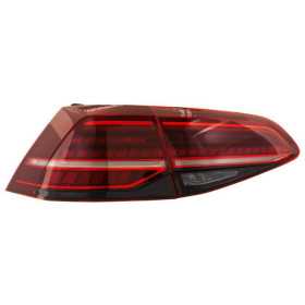 Set de feux arrière à LED pour Volkswagen Golf VII 20122017  Facelift 7.5 2017 sans variante  rougefumée  avec feux de cir