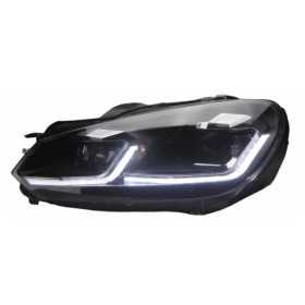 Jeu de phares 7.5Look pour Volkswagen Golf VI 20082012  Noir  Incluant Dynamic Running Light