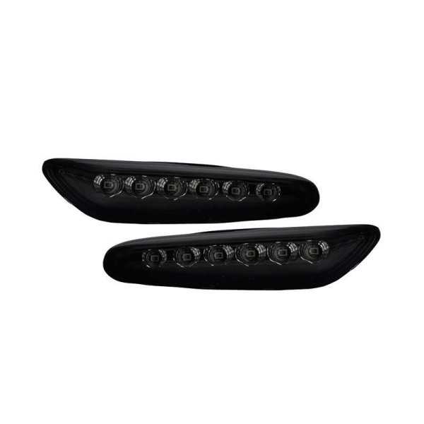 Set de clignotants latéraux à LED prise T10 adapté pour BMW 1 E8x  3 E46  3 E9x  5 E6x  X1 E84  X3 E83 Smoke