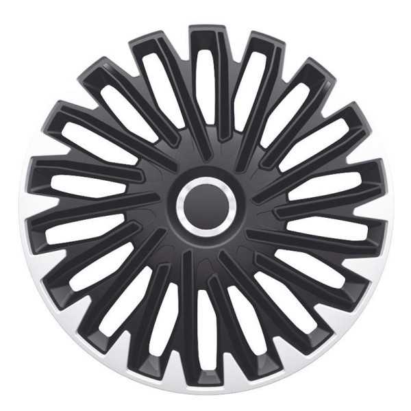 Jeu denjoliveurs 4 pièces Quantum Pro 16 pouces argentnoir  anneau chromé