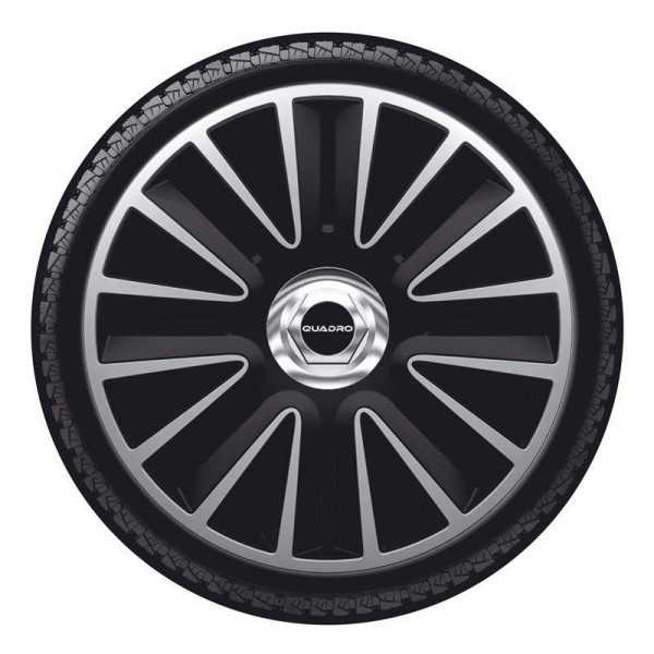 Jeu denjoliveurs 4 pièces Quadro Pro 16 pouces argentnoir anneau ch...