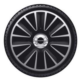 Jeu denjoliveurs 4 pièces Quadro Pro 13 pouces argentnoir anneau ch...