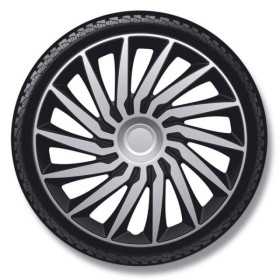 Jeu denjoliveurs de roue 4 pièces Kendo 14 pouces argentnoir | Auto...