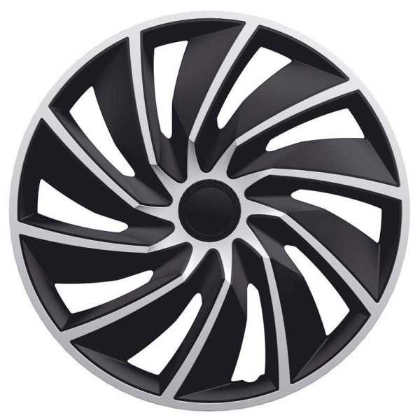 Jeu denjoliveurs 4 pièces Turbo 15 pouces argentnoir