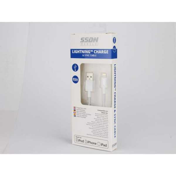 Câble de chargedonnées SSDN Mobile Lightning 200cm | AutoStyle | Ca...