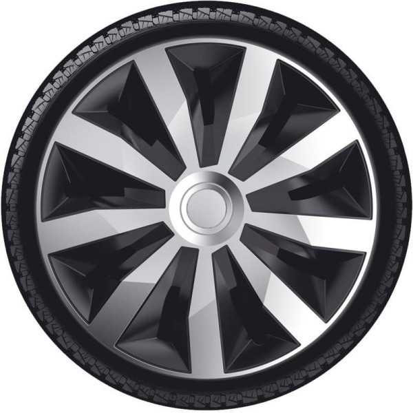 Jeu denjoliveurs 4 pièces Penta 16 pouces argentnoir | AutoStyle | ...