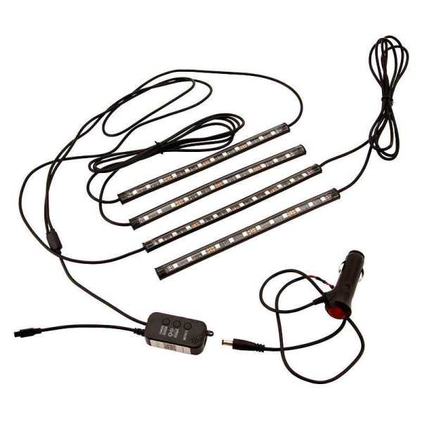 Ensemble de bandes LED intérieures autocollantes avec fonctionnement par Smartphone  Multicolore  ensemble de 4 pièces