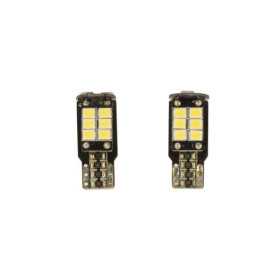 T10 LED 15Q Lampes 12V XenonOptic White lot de 2 pièces avec support CANbus