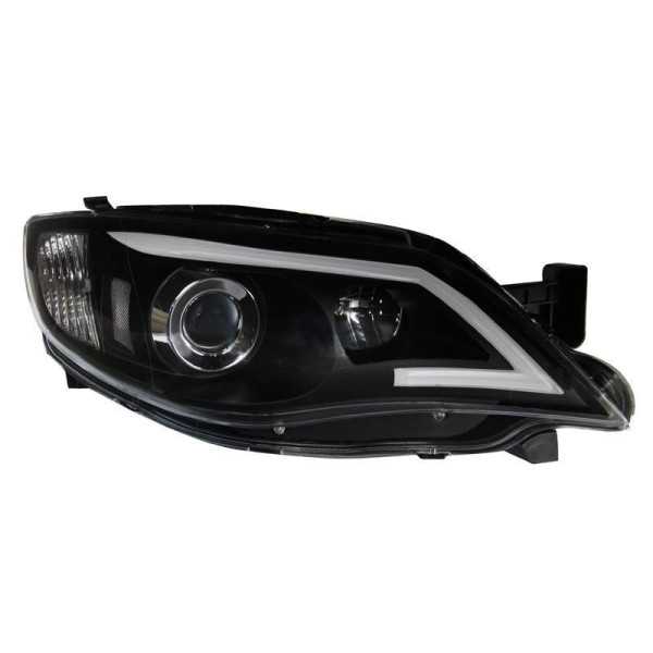 Jeu de phares DRLLook LightBar pour Subaru Impreza 20082014  Noir