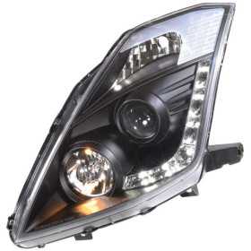 Jeu de phares DRLLook pour Nissan 350Z 20032009 avec OE Xenon D2R  Noir