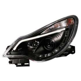 Jeu de phares avec DRL pour LightBar Opel Corsa D 20112014  Noir  PAS OPC