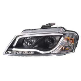 Jeu de phares avec DRL LightBar pour Audi A3 20082012  Noir