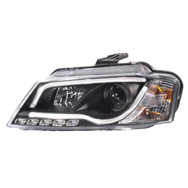 Jeu de phares avec DRL LightBar pour Audi A3 20082012  Noir