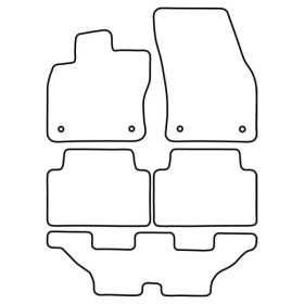 Tapis de voiture adaptés pour Volkswagen Touran 2015 7Personen | Au...