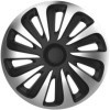 Jeu denjoliveurs de roue 4 pièces calibre 16 pouces argentnoir look carbone