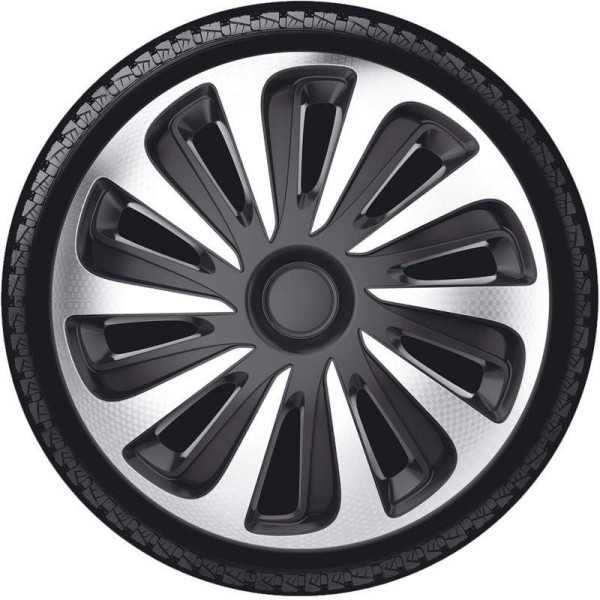 Jeu denjoliveurs de roue 4 pièces calibre 16 pouces argentnoir look...