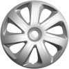 Ensemble denjoliveurs de roue 4 pièces Livourne 14 pouces aspect carbone argenté