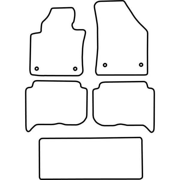 Tapis de voiture adaptés pour Volkswagen Touran 20072015 7Persons |...