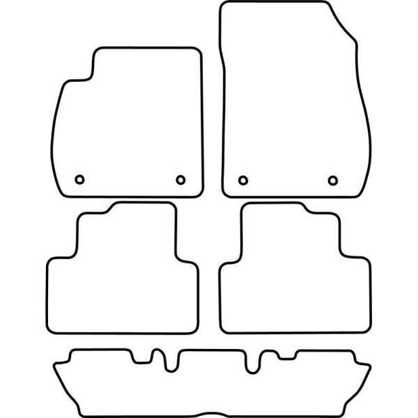 Tapis de voiture adaptés pour Opel Zafira C 2012 7Personen | AutoSt...