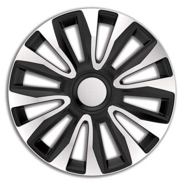 Ensemble denjoliveurs de roues 4 pièces Avalone 15 pouces argentnoir