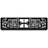 Support de plaque dimmatriculation en plastique Click 52x11cm CarbonLook